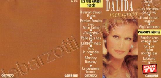 Livret du CD best of Dalida 