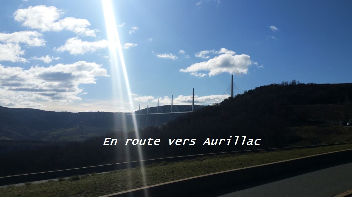 Le pont de Millau sur le chemin d'Aurillac