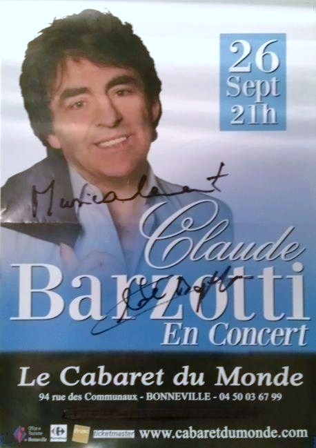 Affiche claude barzotti cabaret du monde