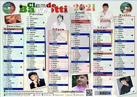 Calendrier 2021 semestre 1