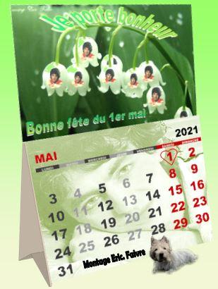 Calendrier mai 2021 claude