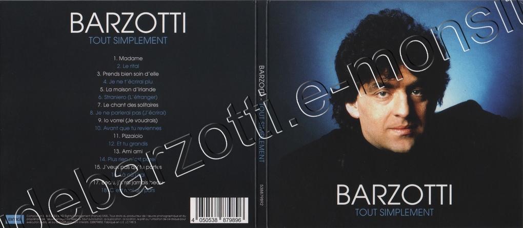 Cd compilation BMG "Barzotti Tout simplement" 