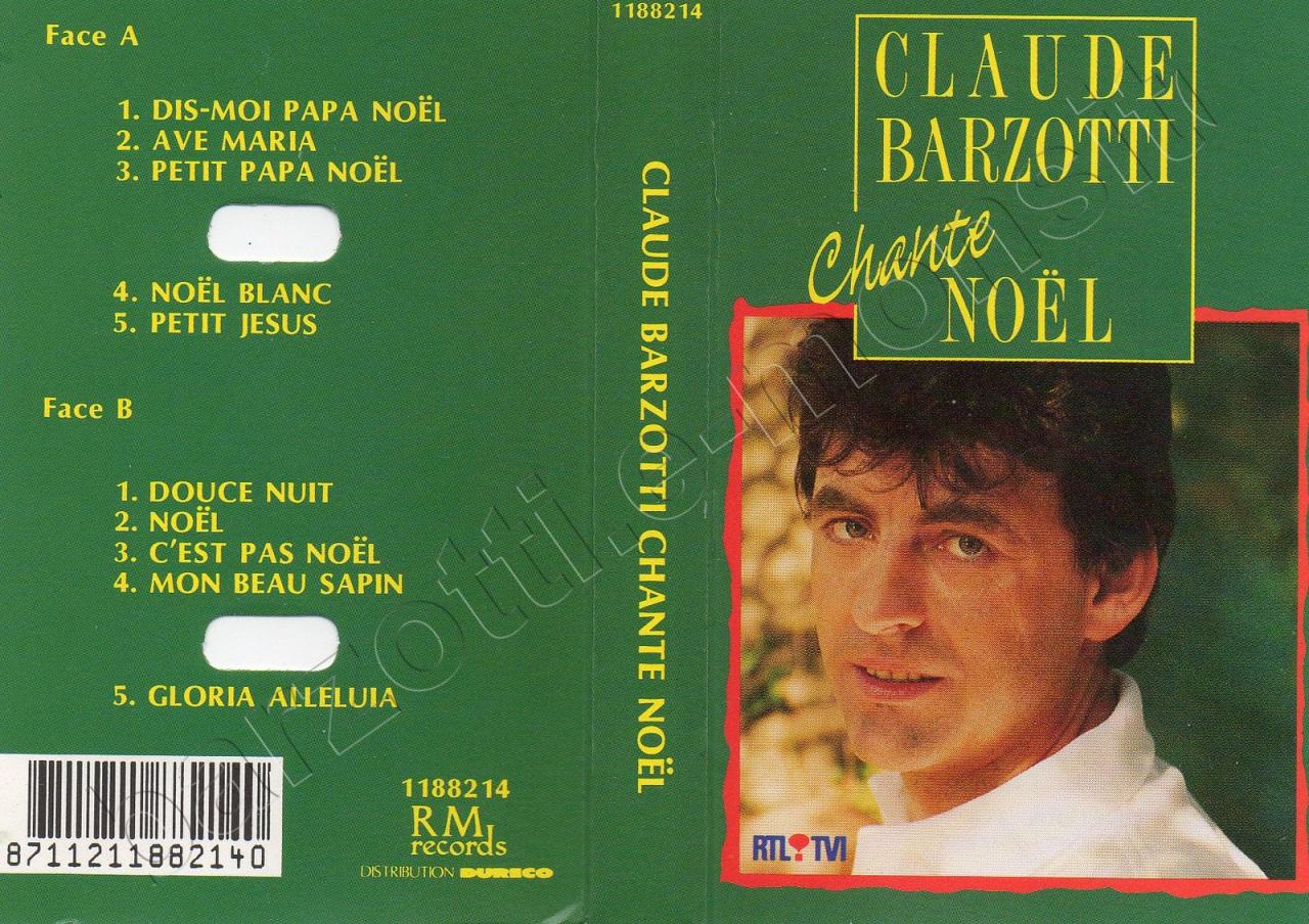 K7 audio Claude Barzotti chante Noël