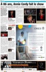 La Capitale Belgique du 23 décembre 2014 (1 page + photo) A 86 ans Annie Cordy fait son show des chansons écrites par Barzotti dans son album de noël