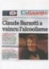 Sud Presse Belgique La nouvelle gazette du lundi 20 septembre 2010 pages 6 et 7 (2 pages  + photos) Claude Barzotti a vaincu l'alcoolisme