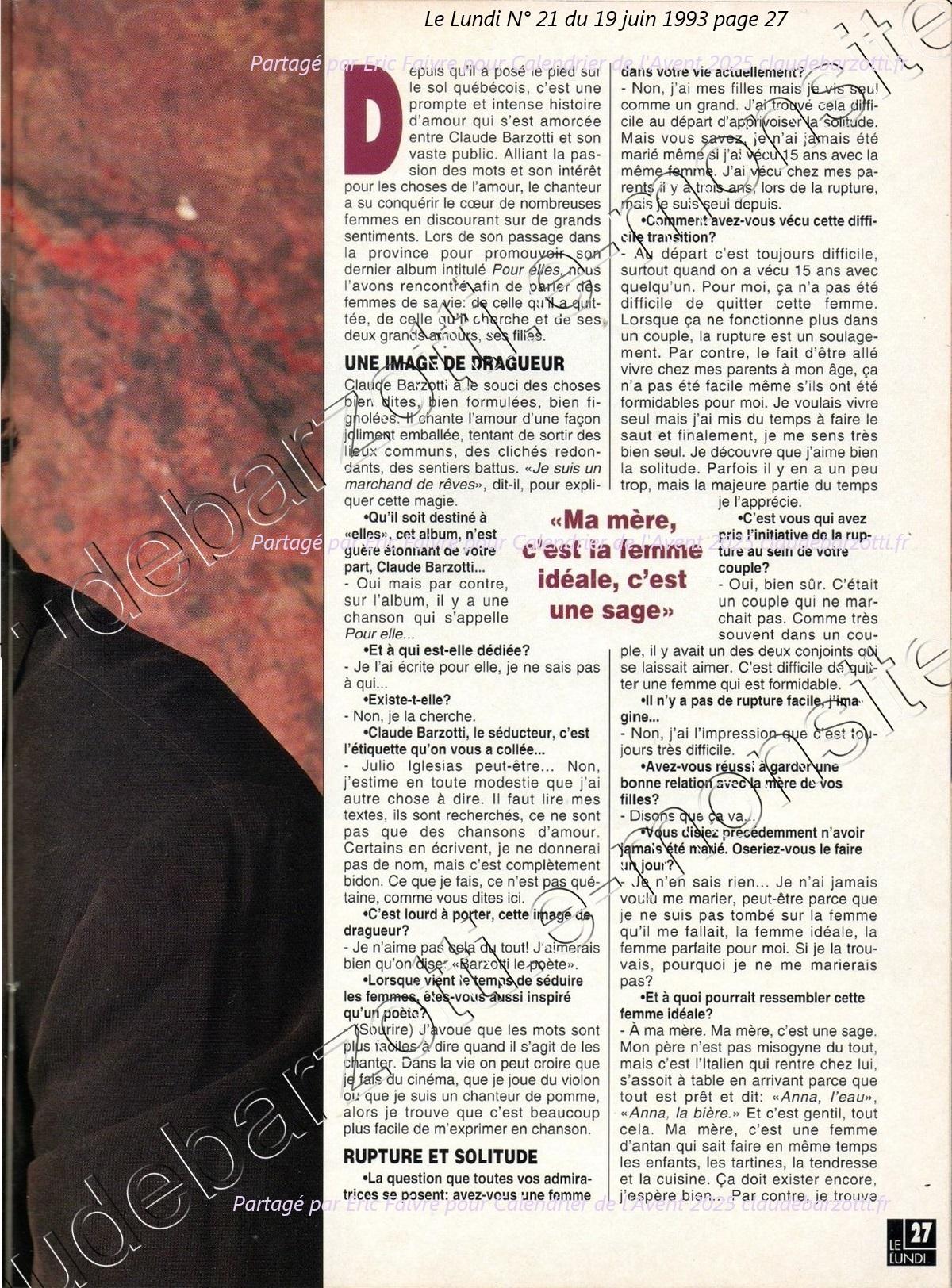 Le Lundi 19 juin 1993 page 26
