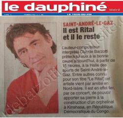 le dauphiné libéré jour du concert