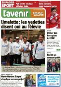 L'avenir Brabant Wallon du lundi 25 novembre 2013 p 1 (1 page + photos) Service gagnant pour Télévie